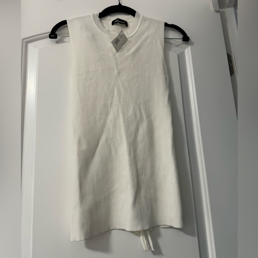 Top with open back detail